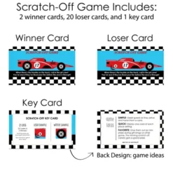 Big Dot Of Happiness Let's Go Racing - Racecar - Baby Shower Or Race Car Birthday Party Game Scratch Off Cards - 22 Count -Anagram Shop GUEST 14ed3705 e362 41fe a504 9d55fb3e6fce