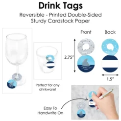 Big Dot Of Happiness Shark Zone - Jawsome Shark Party Or Birthday Party Paper Charger & Table Decorations Chargerific Kit For 8 -Anagram Shop GUEST 14f8fc1a e1cb 4419 8341 3f3a203d0bd6