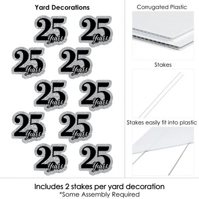 Big Dot Of Happiness We Still Do - 25th Wedding Anniversary Lawn Decorations - Outdoor Anniversary Party Yard Decorations - 10 Piece 4 Big Dot Of Happiness We Still Do - 25th Wedding Anniversary Lawn Decorations - Outdoor Anniversary Party Yard Decorations - 10 Piece - Image 4