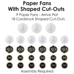 Big Dot Of Happiness Adult 50th Birthday - Gold - Hanging Birthday Party Tissue Decoration Kit - Paper Fans - Set Of 9 8 Big Dot Of Happiness Adult 50th Birthday - Gold - Hanging Birthday Party Tissue Decoration Kit - Paper Fans - Set Of 9 -Anagram Shop GUEST 15a87360 dda9 4405 b948 2b7793315ff1