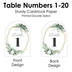 Big Dot Of Happiness Boho Botanical Bride - Greenery Bridal Shower And Wedding Party Double-Sided 5 X 7 Inches Cards - Table Numbers - 1-20 10 Big Dot Of Happiness Boho Botanical Bride - Greenery Bridal Shower And Wedding Party Double-Sided 5 X 7 Inches Cards - Table Numbers - 1-20 -Anagram Shop GUEST 16910779 f674 4205 a6ad 02dac008fd78