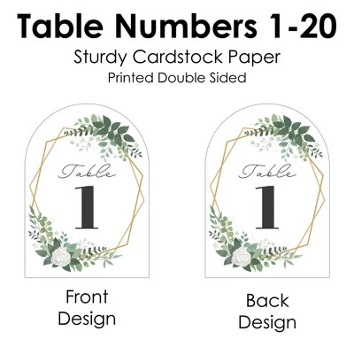 Big Dot Of Happiness Boho Botanical Bride - Greenery Bridal Shower And Wedding Party Double-Sided 5 X 7 Inches Cards - Table Numbers - 1-20 5 Big Dot Of Happiness Boho Botanical Bride - Greenery Bridal Shower And Wedding Party Double-Sided 5 X 7 Inches Cards - Table Numbers - 1-20 - Image 5