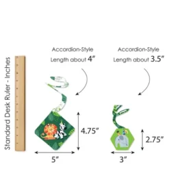 Big Dot Of Happiness Jungle Party Animals - Safari Zoo Animal Birthday Party Or Baby Shower Hanging Decor - Party Decoration Swirls - Set Of 40 -Anagram Shop GUEST 16969969 0ad8 4979 808b 9b3ad73af4ed