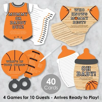 Big Dot Of Happiness Nothin’ But Net - Basketball - 4 Baby Shower Games - 10 Cards Each - Gamerific Bundle 1 Big Dot Of Happiness Nothin’ But Net - Basketball - 4 Baby Shower Games - 10 Cards Each - Gamerific Bundle