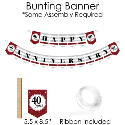 Big Dot Of Happiness We Still Do - 40th Wedding Anniversary - Banner And Photo Booth Decorations - Anniversary Party Supplies Kit - Doterrific Bundle 3 Big Dot Of Happiness We Still Do - 40th Wedding Anniversary - Banner And Photo Booth Decorations - Anniversary Party Supplies Kit - Doterrific Bundle - Image 3