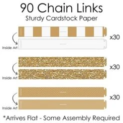 Big Dot Of Happiness We Still Do - 50th Wedding Anniversary - 90 Chain Links & 30 Paper Tassels Decoration Kit - Party Paper Chains Garland - 21 Feet -Anagram Shop GUEST 17b6b02d cb80 428b 849b 709665d681cb