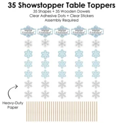 Big Dot Of Happiness Winter Wonderland - Snowflake Holiday Party And Winter Wedding Centerpiece Sticks - Showstopper Table Toppers - 35 Pieces -Anagram Shop GUEST 17c67128 711f 4d62 a763 19e853bf7b81
