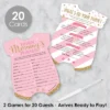 Big Dot Of Happiness Little Princess Crown - 2-in-1 Pink And Gold Princess Baby Shower Cards - Activity Duo Games - Set Of 20