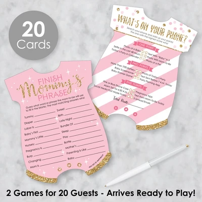 Big Dot Of Happiness Little Princess Crown - 2-in-1 Pink And Gold Princess Baby Shower Cards - Activity Duo Games - Set Of 20 1 Big Dot Of Happiness Little Princess Crown - 2-in-1 Pink And Gold Princess Baby Shower Cards - Activity Duo Games - Set Of 20