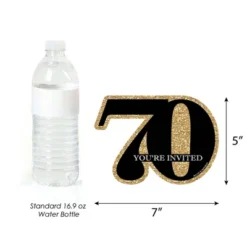 Big Dot Of Happiness Adult 70th Birthday - Gold - Shaped Fill-In Invitations - Birthday Party Invitation Cards With Envelopes - Set Of 12 -Anagram Shop GUEST 18250676 13b9 455d 8994 96ed25872eac