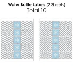 Big Dot Of Happiness Winter Wonderland - Snowflake Holiday Party And Winter Wedding Decorations - Beverage Bar Kit - 34 Pieces -Anagram Shop GUEST 18768cf3 c035 4f5d 9478 e04559a4a746