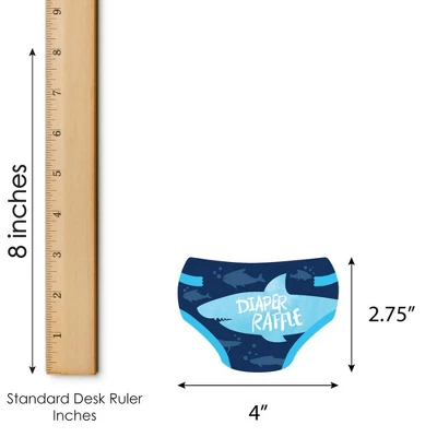 Big Dot Of Happiness Shark Zone - Diaper Shaped Raffle Ticket Inserts - Jawsome Shark Baby Shower Activities - Diaper Raffle Game - Set Of 24 2 Big Dot Of Happiness Shark Zone - Diaper Shaped Raffle Ticket Inserts - Jawsome Shark Baby Shower Activities - Diaper Raffle Game - Set Of 24 - Image 2
