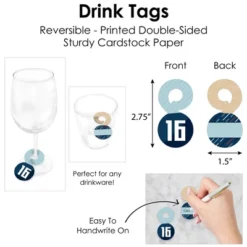 Big Dot Of Happiness Boy 16th Birthday - Sweet Sixteen Birthday Party Paper Charger & Table Decorations Chargerific Kit For 8 -Anagram Shop GUEST 1926d00c 2734 46fd 86db f2dc1b15f717