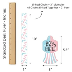 Big Dot Of Happiness Baby Gender Reveal - 90 Chain Links And 30 Paper Tassels Decoration Kit - Team Boy Or Girl Party Paper Chains Garland - 21 Feet -Anagram Shop GUEST 19285326 979f 4a9a bb59 dbfd28f9297e