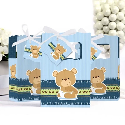 Big Dot Of Happiness Boy Baby Teddy Bear - Baby Shower Or Birthday Party Favor Boxes - Set Of 12 2 Big Dot Of Happiness Boy Baby Teddy Bear - Baby Shower Or Birthday Party Favor Boxes - Set Of 12 - Image 2
