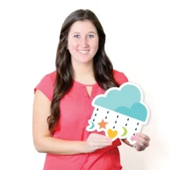 Big Dot Of Happiness Colorful Baby Shower - Bottle, Rattle, Pacifier, Rain Cloud Lawn Decor - Outdoor Gender Neutral Party Yard Decorations - 10 Piece -Anagram Shop GUEST 19a57ce2 8565 4b06 bf77 d50903f7fa05