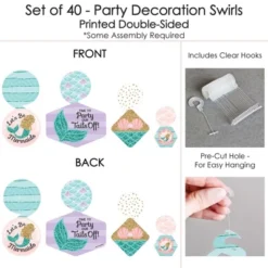 Big Dot Of Happiness Let's Be Mermaids - Baby Shower Or Birthday Party Hanging Decor - Party Decoration Swirls - Set Of 40 -Anagram Shop GUEST 1a89e2b3 3a89 4d90 af24 37aad869d1db