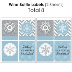 Big Dot Of Happiness Winter Wonderland - Snowflake Holiday Party And Winter Wedding Decorations - Beverage Bar Kit - 34 Pieces -Anagram Shop GUEST 1aca8140 5ebe 43e3 b71e a88f9c24d6b2
