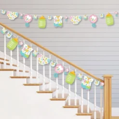 Big Dot Of Happiness Colorful Baby Shower - Gender Neutral Party DIY Decorations - Clothespin Garland Banner - 44 Pieces