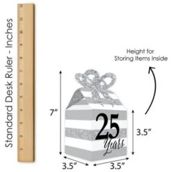 Big Dot Of Happiness We Still Do - 25th Wedding Anniversary - Square Favor Gift Boxes - Anniversary Party Bow Boxes - Set Of 12 -Anagram Shop GUEST 1c12fe6d 3c89 40fe 80b6 5c7271f743a9