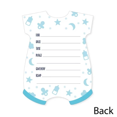 Big Dot Of Happiness It's A Boy - Shaped Fill-in Invitations - Blue Baby Shower Invitation Cards With Envelopes - Set Of 12 3 Big Dot Of Happiness It's A Boy - Shaped Fill-in Invitations - Blue Baby Shower Invitation Cards With Envelopes - Set Of 12 - Image 3