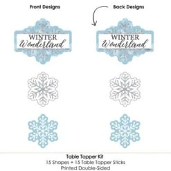 Big Dot Of Happiness Winter Wonderland - Snowflake Holiday Party And Winter Wedding Party Centerpiece Sticks - Table Toppers - Set Of 15 -Anagram Shop GUEST 1c9139ae ffbd 4ac4 80d6 9a345796ad52