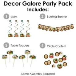 Big Dot Of Happiness Forest Hedgehogs - Woodland Birthday Party Or Baby Shower Supplies Decoration Kit - Decor Galore Party Pack - 51 Pieces