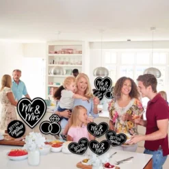 Big Dot Of Happiness Mr. And Mrs. - Black And White Wedding Or Bridal Shower Centerpiece Sticks - Showstopper Table Toppers - 35 Pieces -Anagram Shop GUEST 1d38aaf5 1d0a 4cd0 a9c9 8259a1c4d251