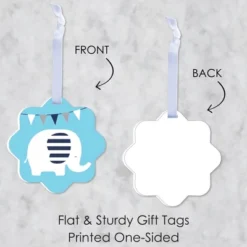 Big Dot Of Happiness Blue Elephant - Assorted Hanging Boy Baby Shower Or Birthday Party Favor Tags - Gift Tag Toppers - Set Of 12 -Anagram Shop GUEST 1dba5d7a a201 474a a6b4 01fc48c6e3b3