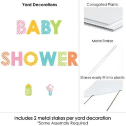 Big Dot Of Happiness Colorful Baby Shower - Yard Sign Outdoor Lawn Decorations - Gender Neutral Party Yard Signs - Baby Shower -Anagram Shop GUEST 1e5c473a 76b2 4043 91a2 04cf40df8337