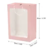 Unique Bargains Paper Gift Bag With Window Bouquet Bag 3 Pcs
