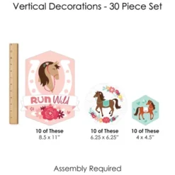 Big Dot Of Happiness Run Wild Horses - Pony Birthday Party DIY Dangler Backdrop - Hanging Vertical Decorations - 30 Pieces -Anagram Shop GUEST 20adb552 334f 4e2d bf0f 75c8f7f0247b