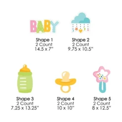 Big Dot Of Happiness Colorful Baby Shower - Bottle, Rattle, Pacifier, Rain Cloud Lawn Decor - Outdoor Gender Neutral Party Yard Decorations - 10 Piece -Anagram Shop GUEST 210e9aa2 4ab4 4ef6 bddf 8306ac8e8a32