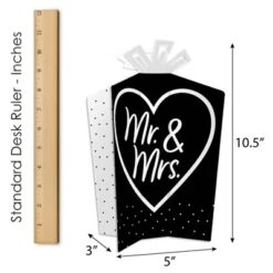 Big Dot Of Happiness Mr. And Mrs. - Table Decorations - Black And White Wedding Or Bridal Shower Fold And Flare Centerpieces - 10 Count 9 Big Dot Of Happiness Mr. And Mrs. - Table Decorations - Black And White Wedding Or Bridal Shower Fold And Flare Centerpieces - 10 Count -Anagram Shop GUEST 21653f78 8ede 4d18 9fc8 338fac825e81