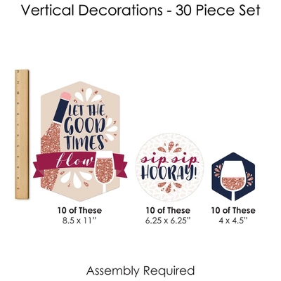 Big Dot Of Happiness But First, Wine - Wine Tasting Party DIY Dangler Backdrop - Hanging Vertical Decorations - 30 Pieces 6 Big Dot Of Happiness But First, Wine - Wine Tasting Party DIY Dangler Backdrop - Hanging Vertical Decorations - 30 Pieces - Image 6