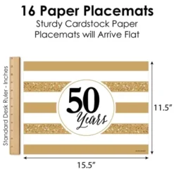 Big Dot Of Happiness We Still Do - 50th Wedding Anniversary - Party Table Decorations - Anniversary Party Placemats - Set Of 16 -Anagram Shop GUEST 221c2469 2b72 4a9f a036 41f0982fc97e