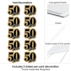 Big Dot Of Happiness We Still Do - 50th Wedding Anniversary Lawn Decorations - Outdoor Anniversary Party Yard Decorations - 10 Piece -Anagram Shop GUEST 22e1c66f 1682 45c0 8a86 1b74c62e834b