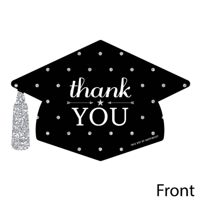 Big Dot Of Happiness Silver - Tassel Worth The Hassle - Shaped Thank You Cards - Graduation Party Thank You Note Cards With Envelopes - Set Of 12 2 Big Dot Of Happiness Silver - Tassel Worth The Hassle - Shaped Thank You Cards - Graduation Party Thank You Note Cards With Envelopes - Set Of 12 - Image 2
