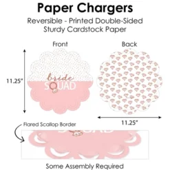 Big Dot Of Happiness Bride Squad Rose Gold Bridal Shower Or Bachelorette Party Paper Charger And Table Decorations Chargerific Kit Place Setting For 8 8 Big Dot Of Happiness Bride Squad Rose Gold Bridal Shower Or Bachelorette Party Paper Charger And Table Decorations Chargerific Kit Place Setting For 8 -Anagram Shop GUEST 242c0698 6ad1 432b bdbb 58c651d382db