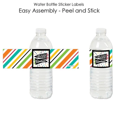 Big Dot Of Happiness Still Got Class - High School Reunion Party Water Bottle Sticker Labels - Set Of 20 1 Big Dot Of Happiness Still Got Class - High School Reunion Party Water Bottle Sticker Labels - Set Of 20