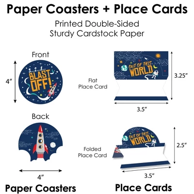 Big Dot Of Happiness Blast Off To Outer Space - Rocket Ship Baby Shower Or Birthday Party Paper Charger & Table Decorations Chargerific Kit For 8 6 Big Dot Of Happiness Blast Off To Outer Space - Rocket Ship Baby Shower Or Birthday Party Paper Charger & Table Decorations Chargerific Kit For 8 - Image 6