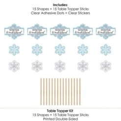 Big Dot Of Happiness Winter Wonderland - Snowflake Holiday Party And Winter Wedding Party Centerpiece Sticks - Table Toppers - Set Of 15 -Anagram Shop GUEST 25c1c6b9 e41c 4a53 912e 217c002880ab