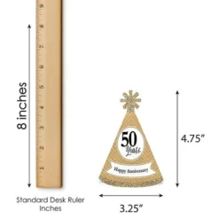 Big Dot Of Happiness We Still Do - 50th Wedding Anniversary - Mini Cone Anniversary Party Hats - Small Little Party Hats - Set Of 8 -Anagram Shop GUEST 25d04333 ad60 4725 9340 a89663a02c90