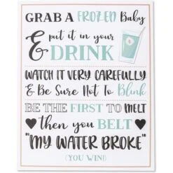 Blue Panda My Water Broke Baby Shower Game With 60 1-Inch Mini Plastic Babies, Girls And Boys, Includes 3 Ice Cube Trays And 1 Sign (Turquoise) -Anagram Shop GUEST 25dfd258 2179 4697 94b3 ef7b4770300a