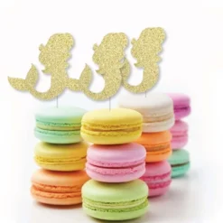 Big Dot Of Happiness Gold Glitter Mermaid - No-Mess Real Gold Glitter Cut-Outs - Baby Shower Or Birthday Party Confetti - Set Of 24 -Anagram Shop GUEST 2601a539 cb7e 4619 b68c c5e7ad32a8b5