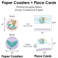Big Dot Of Happiness Let’s Be Mermaids - Baby Shower Or Birthday Party Paper Charger And Table Decorations - Chargerific Kit - Place Setting For 8 -Anagram Shop GUEST 2627482a 1d5d 4732 b56b f55ee67ff632