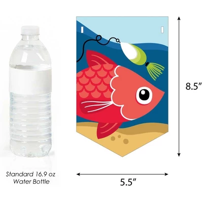 Big Dot Of Happiness Let's Go Fishing - Fish Themed Baby Shower Bunting Banner - Party Decorations - Welcome Baby 1 Big Dot Of Happiness Let's Go Fishing - Fish Themed Baby Shower Bunting Banner - Party Decorations - Welcome Baby