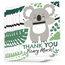 Big Dot Of Happiness Koala Cutie - Bear Birthday Party And Baby Shower Thank You Cards (8 Count)