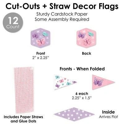 Big Dot Of Happiness Beautiful Butterfly - DIY Floral Baby Shower Or Birthday Party Sweet Treats Signs - Snack Bar Decorations Kit - 50 Pieces 6 Big Dot Of Happiness Beautiful Butterfly - DIY Floral Baby Shower Or Birthday Party Sweet Treats Signs - Snack Bar Decorations Kit - 50 Pieces - Image 6