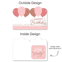 Big Dot Of Happiness Pink Rose Gold Birthday - Happy Birthday Giant Greeting Card - Big Shaped Jumborific Card - 16.5 X 22 Inches -Anagram Shop GUEST 27550971 7c67 48dc 81a0 7b8a7ba33f06